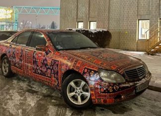 В Україні помітили Mercedes S-class у незвичайному тюнінгу