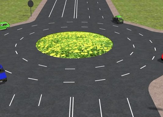 Як проїхати нерегульоване перехрестя з круговим рухом