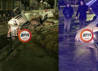 У Києві Toyota провалилася під асфальт – відео