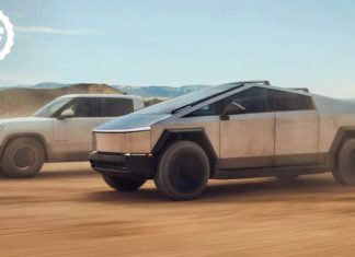 Електропікапи Tesla Cybertruck і Rivian R1T зійшлися в гонці з бездоріжжя (відео)