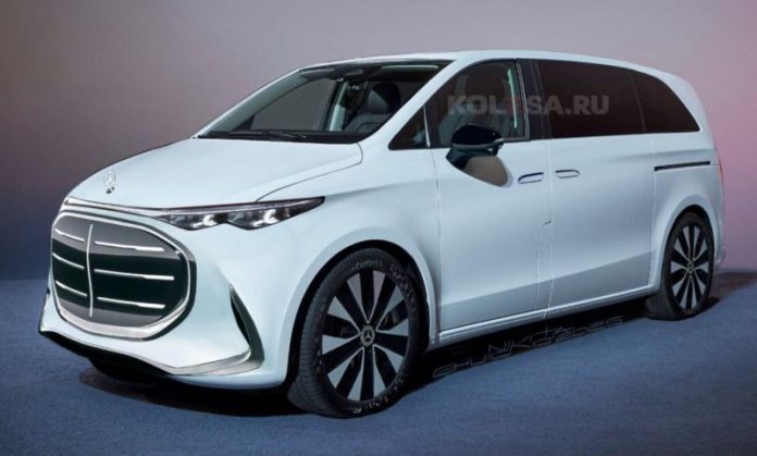Mercedes-Benz показав перші фото прототипу нового електричного мінівена V-класу