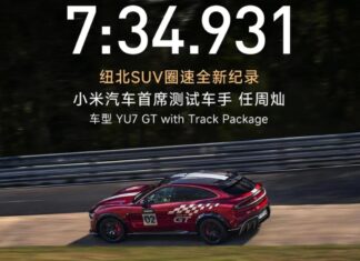Xiaomi YU7 GT ще не вийшов, але вже встановив рекорд Нюрбургрингу